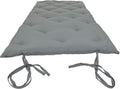D&D Futon Furniture Gray Full Size Traditional Japanese Floor Rolling Mattress Tatami Topper Mat Sleepover Guest Bed, Foldable Cotton Cushion Pad Yoga Meditation