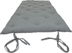 D&D Futon Furniture Gray Full Size Traditional Japanese Floor Rolling Mattress Tatami Topper Mat Sleepover Guest Bed, Foldable Cotton Cushion Pad Yoga Meditation
