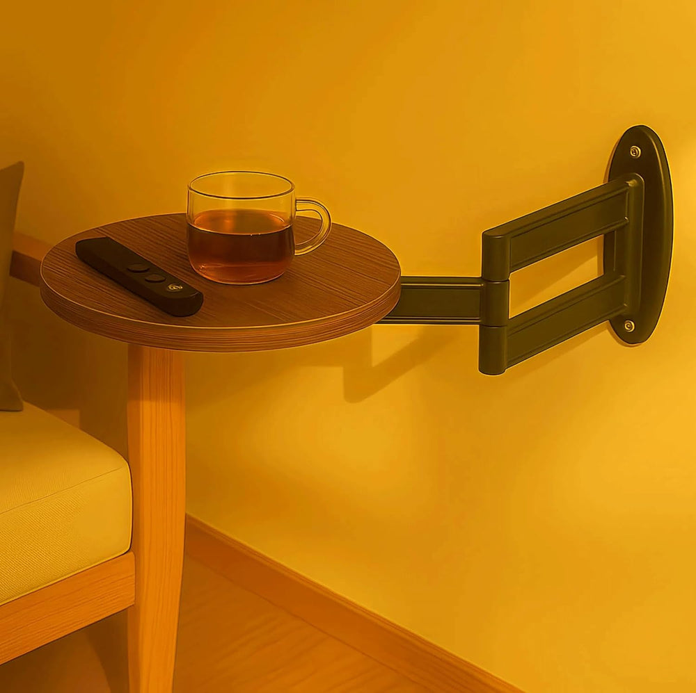Wall Mounted Folding Table, Perfect for Bedside/Sofa Side/Desk | Floating Des...