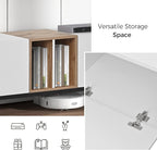 Modern 76.8" TV Stand for TVs Up to 80", Wooden Entertainment Center with 3 Cabinets & Open Shelves, Media Console with Storage for Living Room, Bedroom & Entertainment Spaces