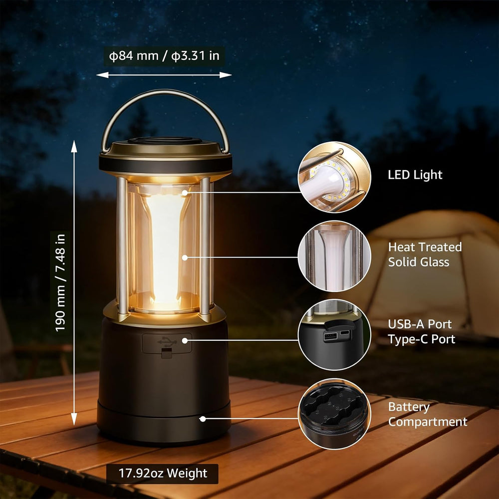 Lepro 2000LM LED Camping Lantern Rechargeable, Waterproof Tent Light with 5 L...