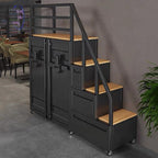 Bookshelf Room Divider, Ladder Cube Storage Bookcase Cubical Shelves | Wooden L-Shaped, Storage Organizer Bookshelf Room Divider Reversible Organizer For Home & Office(White)