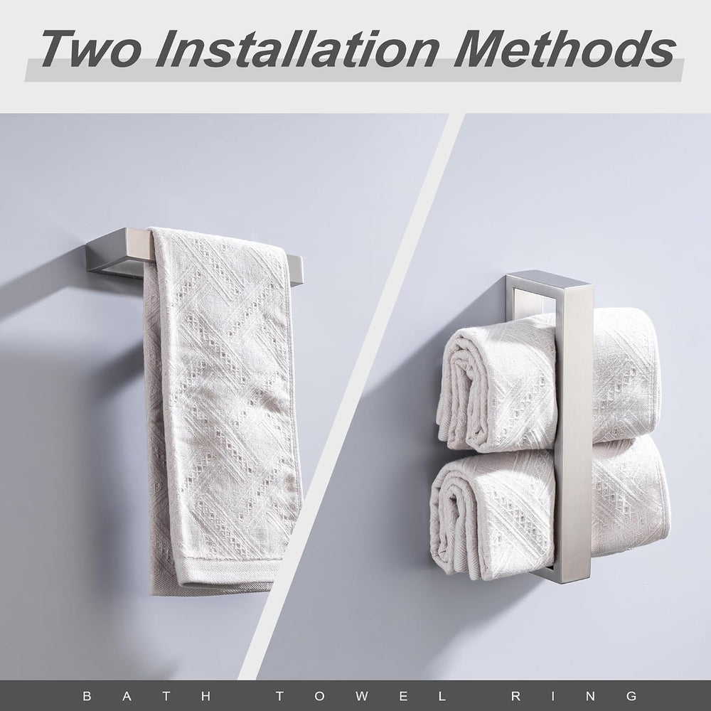 Towel Bar, 9 Inch Hand Towel Holder Wall Mount, Towel Racks for Bathroom Acce...
