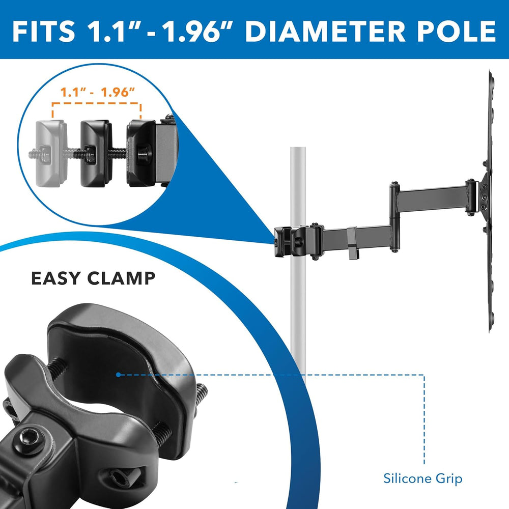 Mount-It! TV Pole Mount, Full Motion Universal TV Bracket, VESA 75x75 to 400x...