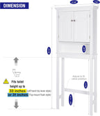 Spirich Over The Toilet Storage Cabinet, Bathroom Shelf Over The Toilet, Over Toilet Bathroom Organizer (White)