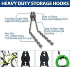3-H Garage Wall Hooks 20 Pack, Garage Hooks Heavy Duty with Extra Welding Spots, Garage Organizer for Garden, Lawn, Chairs, Ladders, Weed Eater, Shovel(Gray)