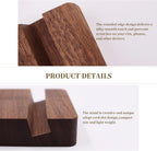 Wooden CD Display Rack, DVD Holder & Phone Stand, Solid Wood Display for CD/DVD/Phone/Picture - 2 pcs (Brown)