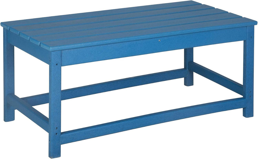 WestinTrends Malibu Outdoor Poly Coffee Table, 35.25" x 17.5", Paci...