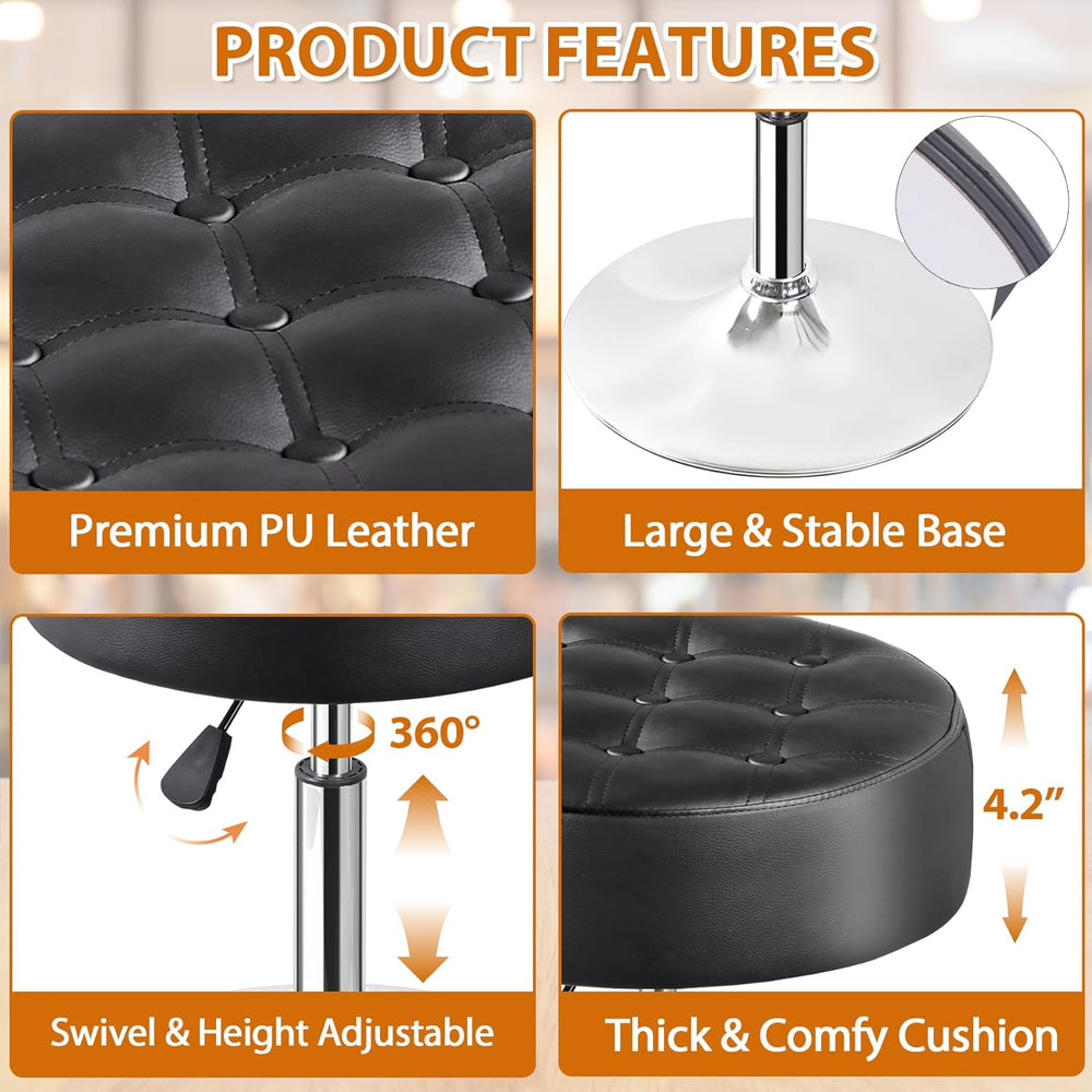 SUPER DEAL Vanity Stools for Makeup, Vanity Ottoman Chair with Adjustable Hei...