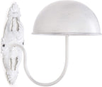 MyGift Hat Display Wall Mount,Set of 2 Wall-Mounted Black Metal Hat & Wig Display Racks (White)