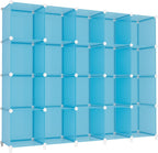HOMIDEC 20-Cube Storage Organizer, Closet Organizer Storage Shelf Bookcase Bookshelf with Metal Hammer, Storage Cubes Organizer Cabinet for Kids, Closet, Bedroom, Bathroom