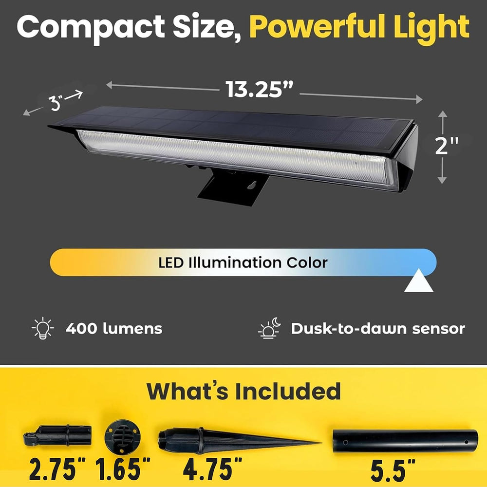 Brighticonic Solar Sign Lights Outdoor Black – LED Solar Sign Light for House...