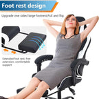 PayLessHere Ergonomic Racing Desk Chair Computer Chair Gaming Chair with Footrest Lumbar Support Headrest Armrest Task Rolling Swivel Ergonomic E-Sports Adjustable PC Gamer Chair, White