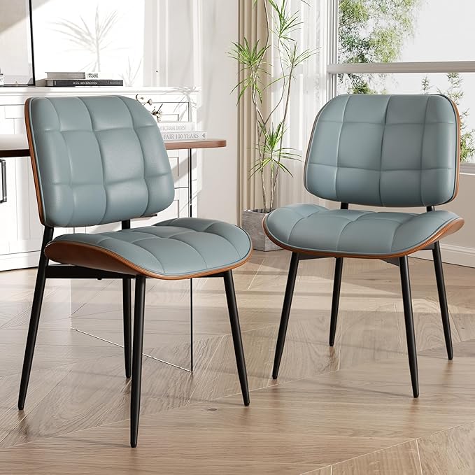 Dining Chair, Mid Century Modern Dining Room Chair with Thick Cushion, Uphols...
