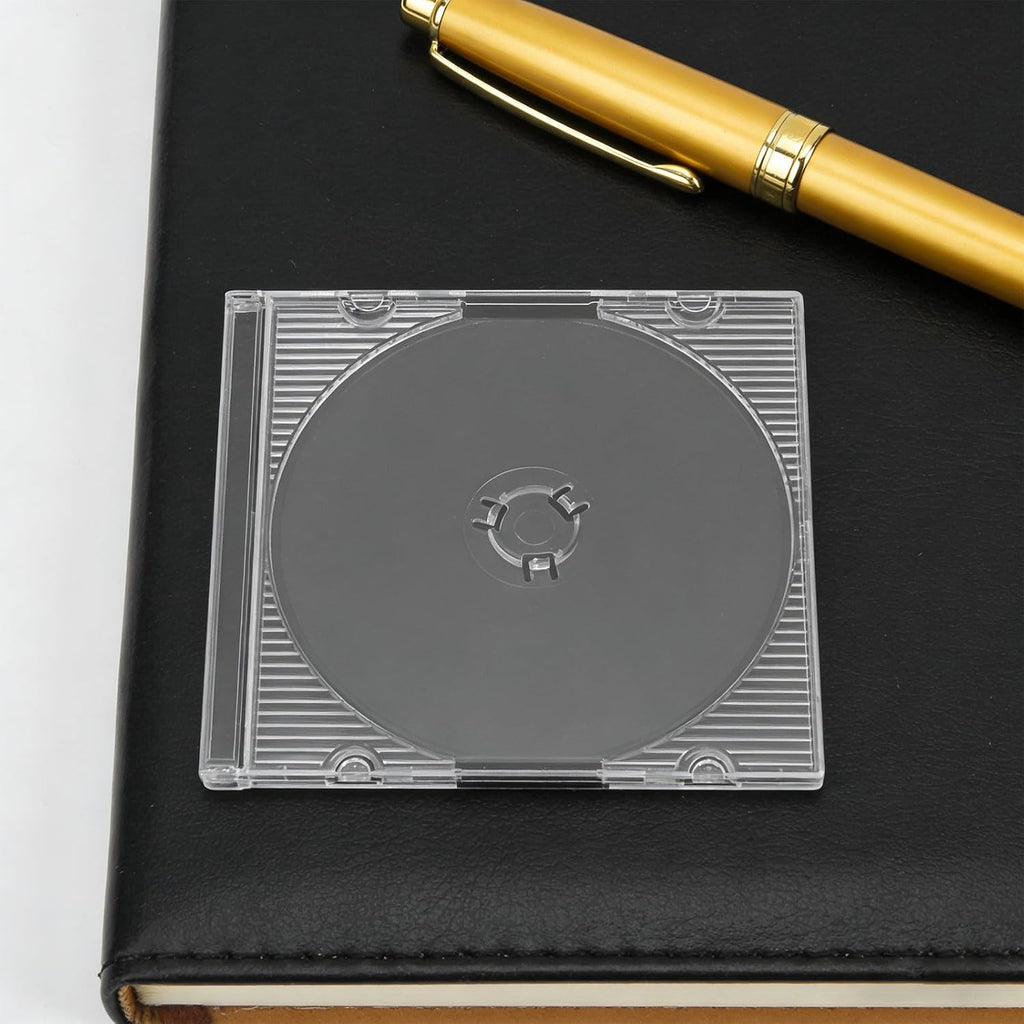 COLLBATH 10pcs Mini CD Jewel Case - Empty 8 cm/ 3 Inch Music CD Cases - Small Clear Disc Storage Box - Replacement Protective Organizer for Single Album