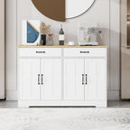 Farmhouse Buffet Cabinet Storage Sideboard, with 2 Drawers and 4 Doors, for Dining Living Room Kitchen,for Kitchen Home