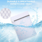 BAGAIL Laundry Bags Mesh Wash Bag for Intimates Lingerie and Delicates,3Pcs(Honeycomb,3M)