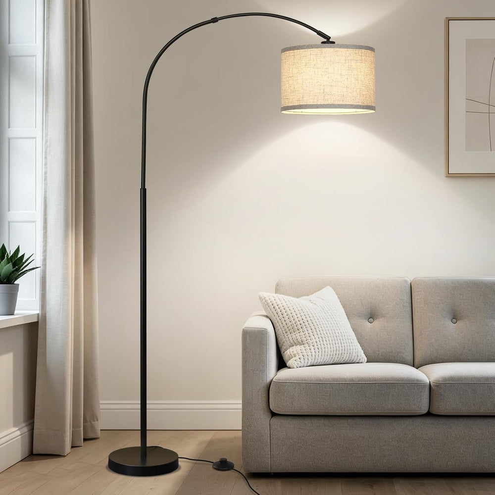 Seaside village Arc Floor Lamps for Living Room, Modern Standing Lamp with Ad...