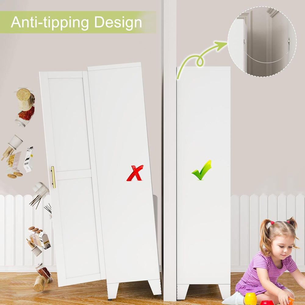 GAIOUS Metal Pantry Cabinet, Kitchen Pantry Storage Cabinets with 2 Door | an...