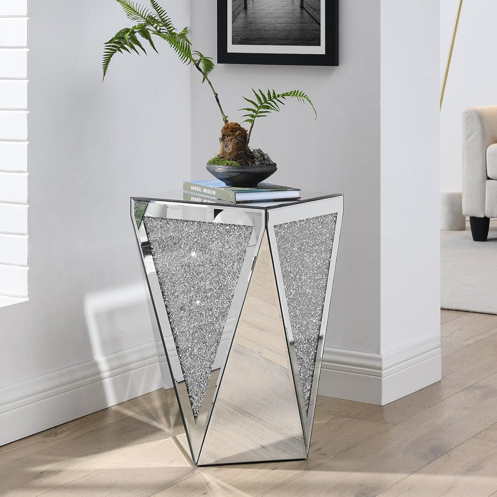 Crystal Mirrored Side Table, Living Room Side Table Sofa Couch Side Tables, M...