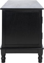 SAFAVIEH Magnolia TV Stand for up to 55" Flatscreen – Black, 2 Doors with Interior Storage, 2 Open Shelves, Entertainment Media Console (MED5702B)