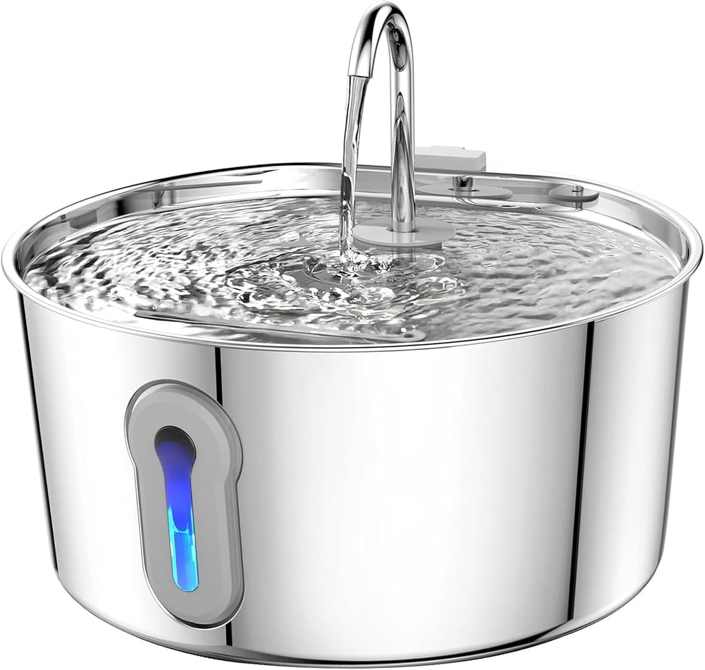 Cat Water Fountain Stainless Steel, Hygienic Drinking Fountain for Cats
