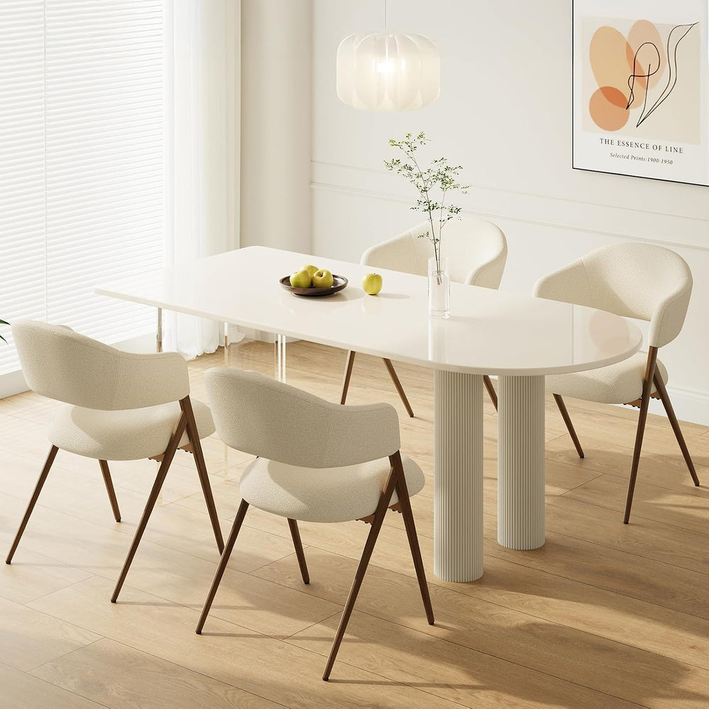 COLAMY Dining Chairs Set of 4, Mid Century Modern Dining Room Kitchen Dinner ...
