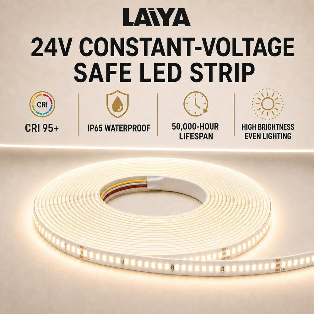 LAIYA 48X24in Oval LED Bathroom Mirror, Frameless Backlit Anti-Fog Dimmable