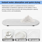 2PCS Water Absorbing Stone Tray, Fast Drying Diatomite Stone Sink Tray, Water Absorbent Diatomite Coasters, Stones Soap Trays for Kitchen Sink, Bathroom Counter Hand Soap Dish & Holders