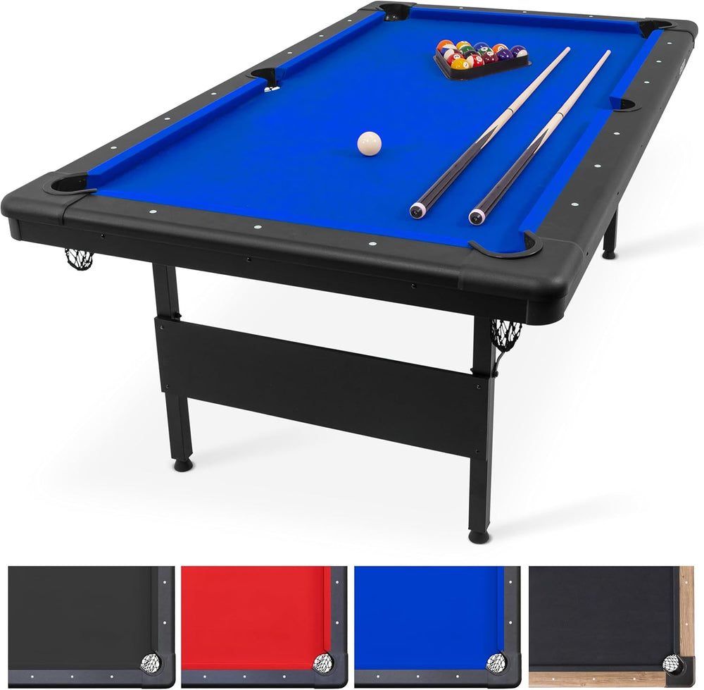 GoSports Billiards Game Table - Foldable Design, Includes Full Set of Pool Ba...