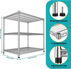 24"Depth Metal Wire Shelving Unit Storage Shelves Adjustable Kitchen shelf Microwave Stand Sturdy Steel Bakers Rack Standing Organizer 1650LBS for Commercial Pantry Garage Factory industrial warehouse