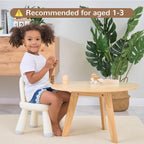 KidBloom Toddler Chair, Ergonomic Kids Chair, Durable and Sturdy Small Plastic Child Chair for Toddlers 1–3