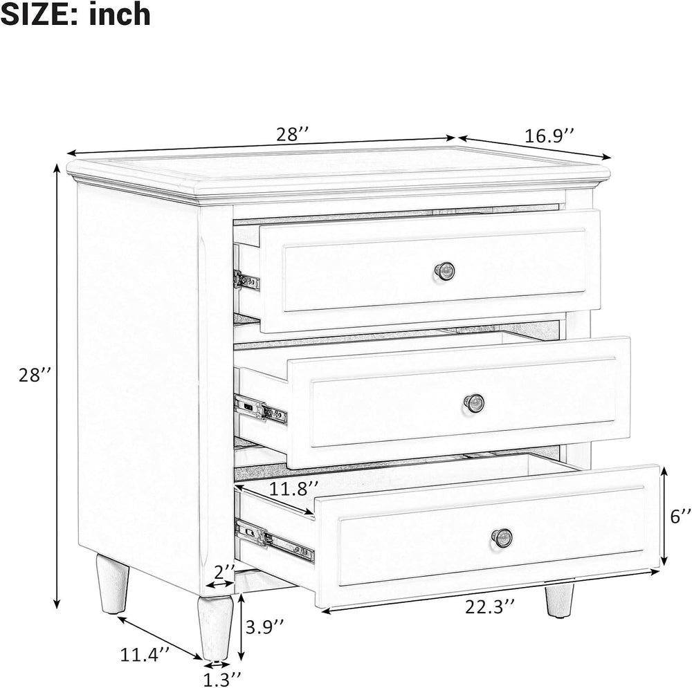 Sophisticated Organization with A Contemporary Bedside Cabinet, Offering Ampl...
