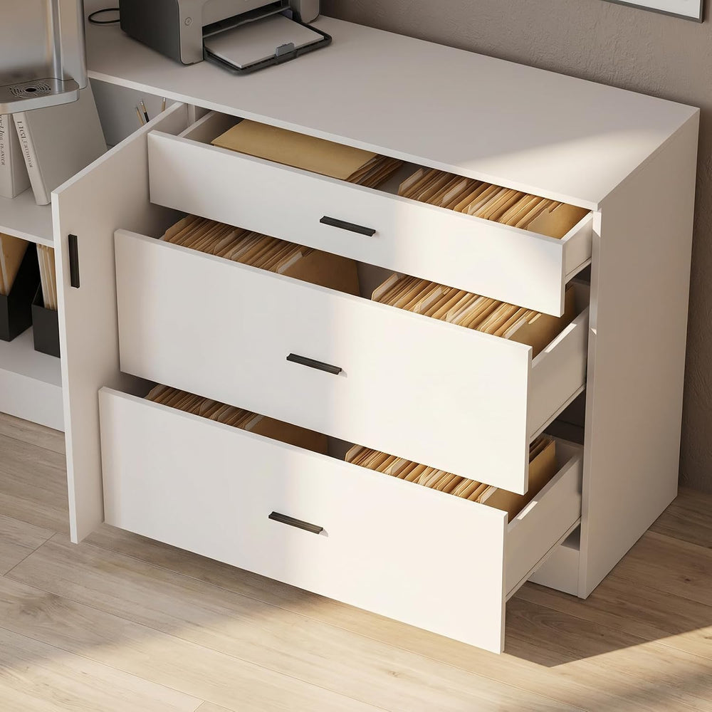 63" Wide Kitchen Pantry, 2-Piece Modern Storage Cabinet with 6 Doors and...