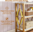 HOMISSUE Sofa Console Table, Rustic Console Table with 3-Tier Storage, Engineered Wood Sofa Tables with Open Shelves, Heavy Duty Entryway Tables for Living Room, Hallway (47 Inch, Gold)
