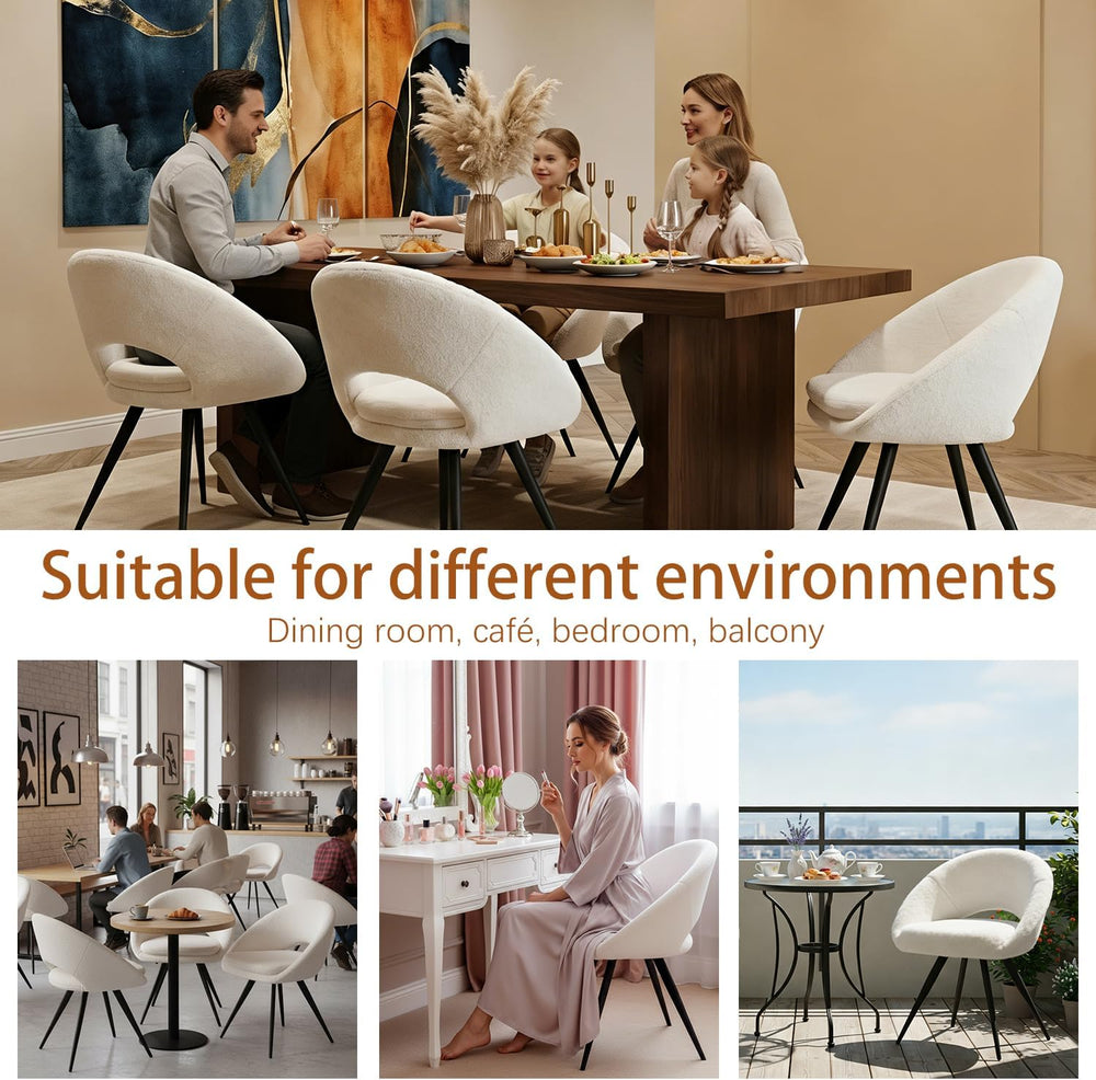 Modern Dining Chairs Set of 2 Upholstered Kitchen Chairs Dining Room Chairs C...