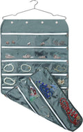 BB Brotrade Hanging Jewelry Organizer,Accessories Organizer,56 Zipper Pocket Organizer for Holding Jewelries (Grey-Zipper)