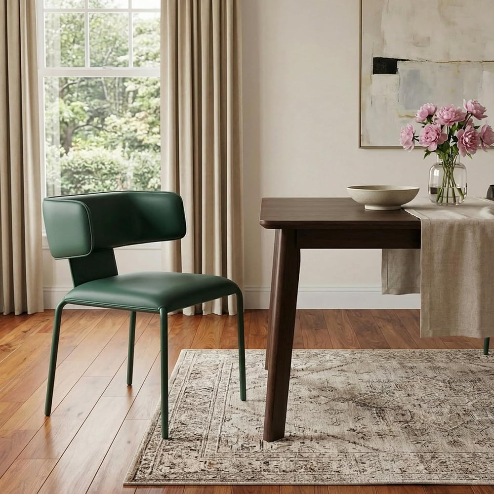 YOUNIKE Upholstered Dining Chair Single Premium Faux Leather Kitchen Dining R...
