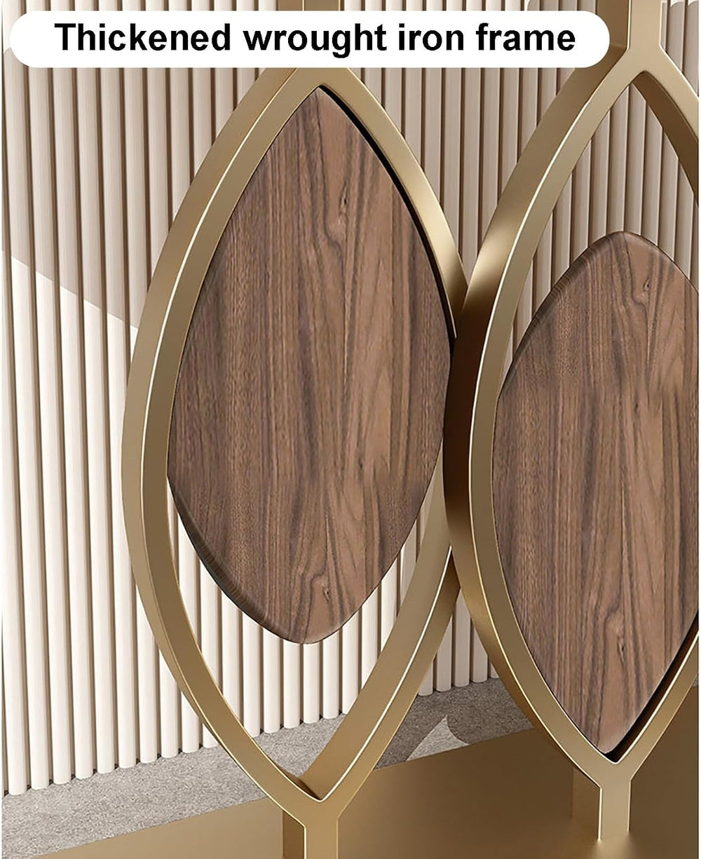 Modern Console Table Rock Panel with Metal Frame Decorative Table for Living ...