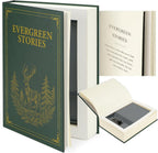 Large Decorative Book Safe with Combination Lock, 10.82"×7.67"×1.77" Hidden Storage Diversion Box for Cash, Phone, Passport, Valuables – Home Office Bookshelf, Evergreen Stories