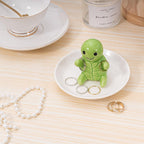 Cute Turtle Ring Holder Dish, Ceramic Jewelry Holder Preppy Room Decor, Turtle Gifts for Women Birthday Christmas Wedding