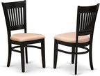 East West Furniture LGVA7-BLK-C 7 Piece Modern Dining Table Set Consist of a Rectangle Wooden Table with Butterfly Leaf and 6 Linen Fabric Kitchen Dining Chairs, 42x84 Inch, Black