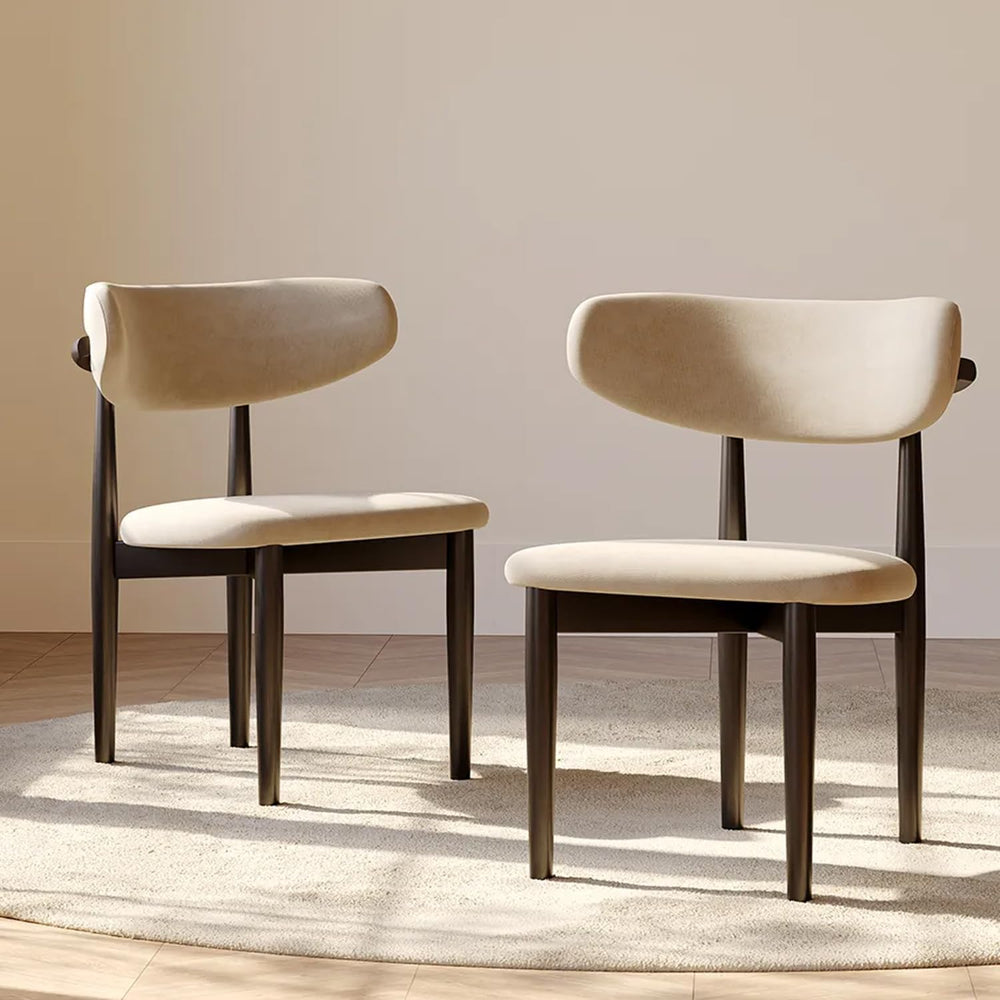 POVISON Fully-Assembled Dining Chairs Set of 4, Walnut-Colored Ash Wood Chairs
