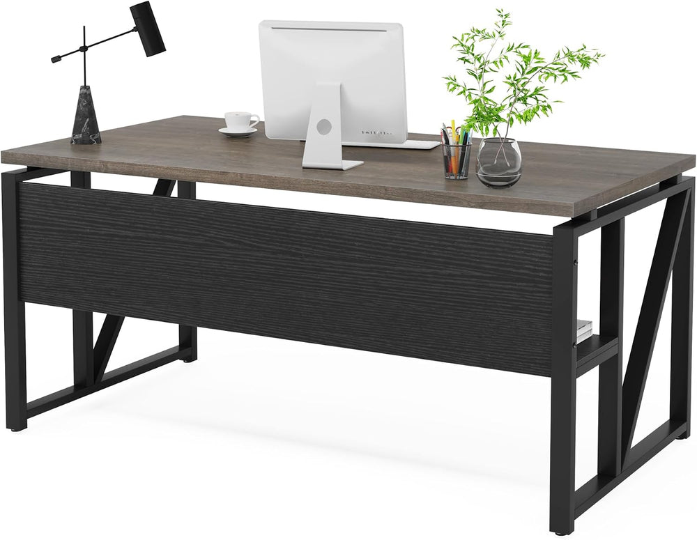 Tribesigns 55 inches Computer Desk with Bottom Storage Shelf Home Office Desk...