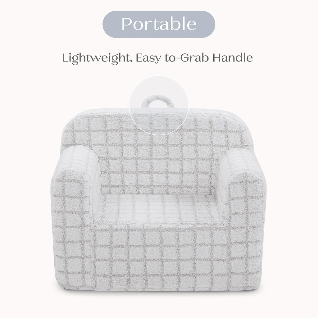 Delta Children Checkered Cozee Chair, Grey