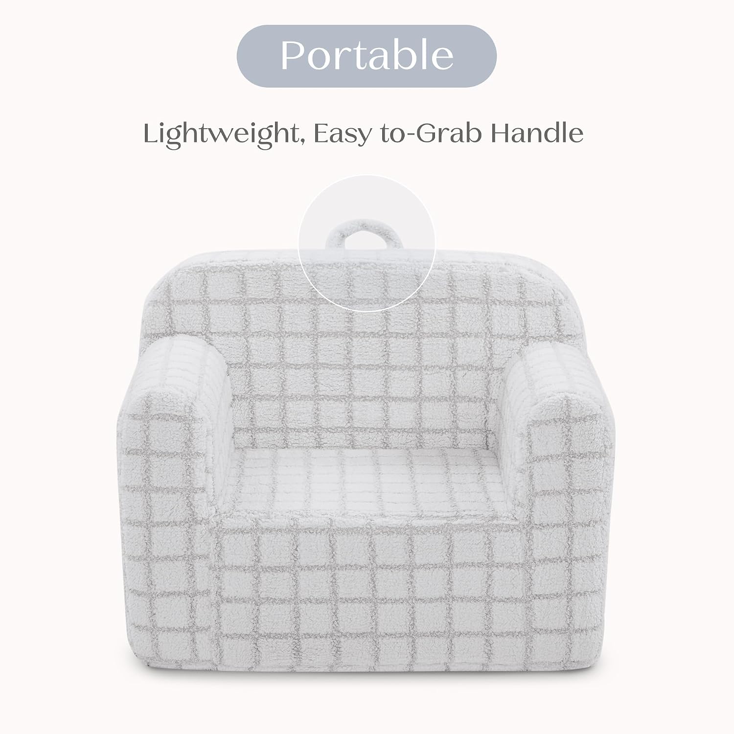 Delta Children Checkered Cozee Chair, Grey