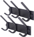 WEBI Coat Rack Wall Mounted,3 Coat Hooks for Hanging Coats,Heavy Duty Metal Hook Rack Hook Rail Coat Hanger Wall Coat Rack with Hooks for Clothes Entryway Jacket,Black,2 Packs