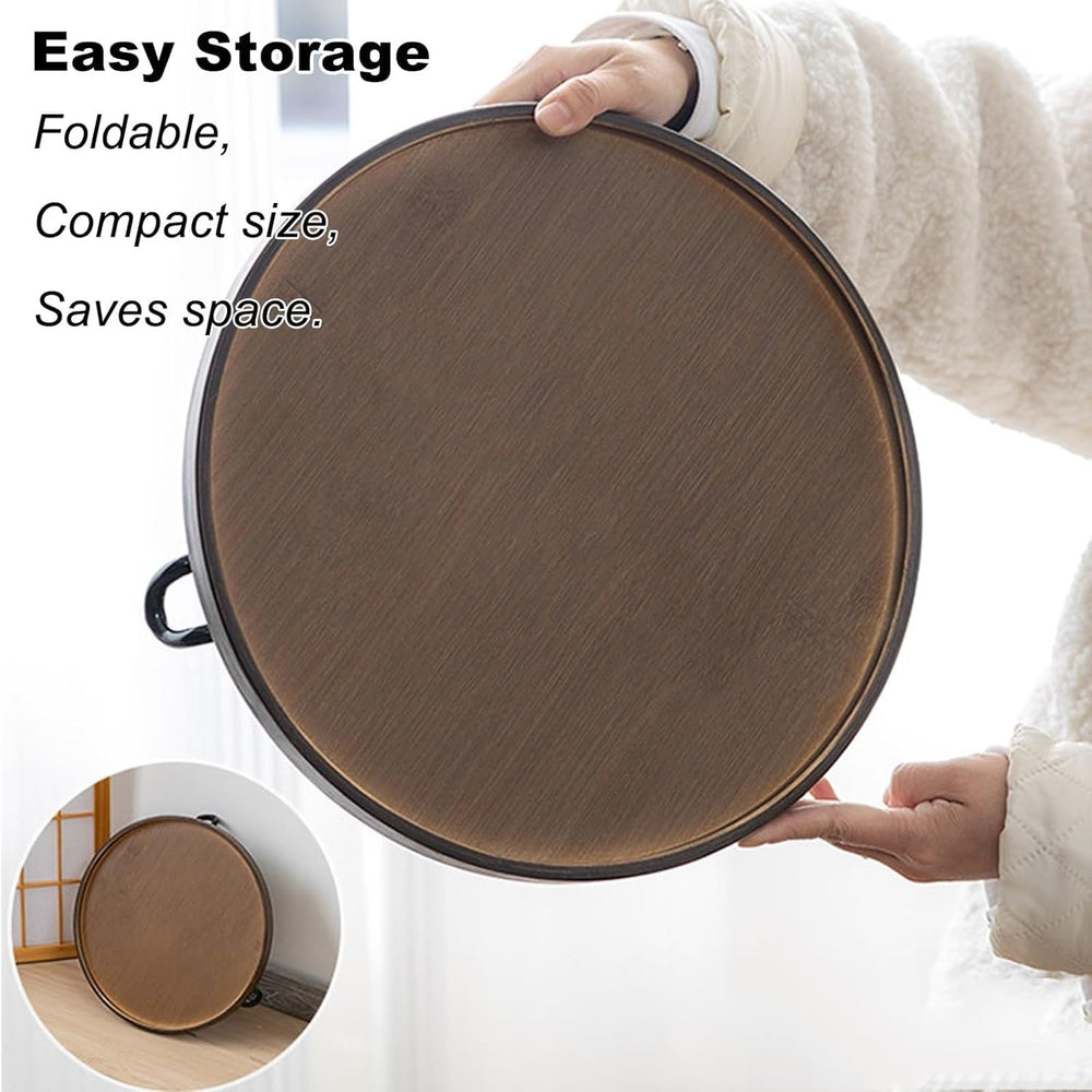Round Coffee Table Sofa Side Table with Fluted Simple Center Table for Living...