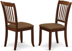 East West Furniture MZDA5-MAH-C 5 Piece Kitchen Table Set for 4 Includes a Rectangle Dining Table with Dropleaf and 4 Linen Fabric Dining Room Chairs, 36x54 Inch, Mahogany