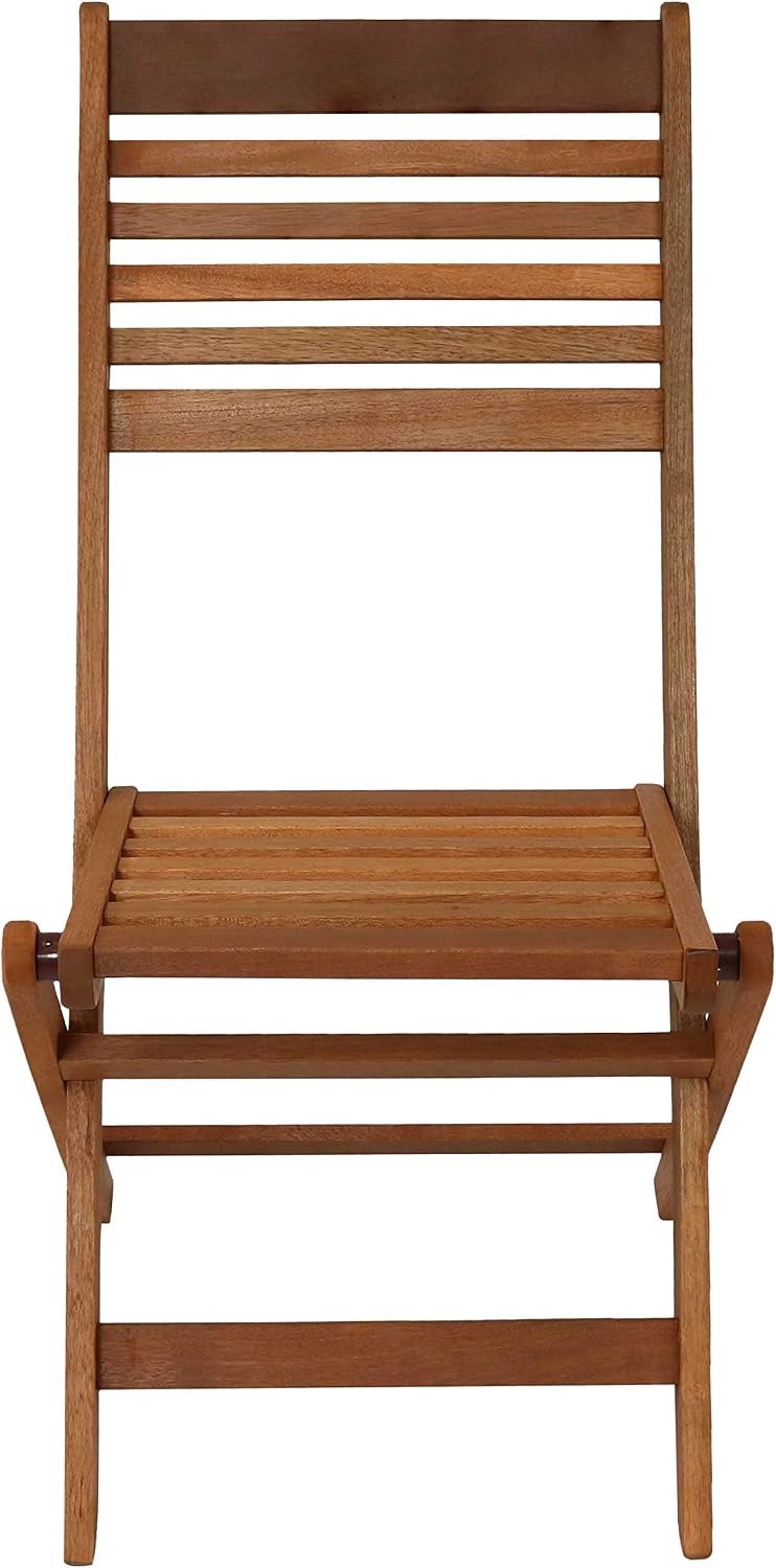 Sunnydaze Meranti Wood Outdoor Folding Patio Chairs - Set of 2